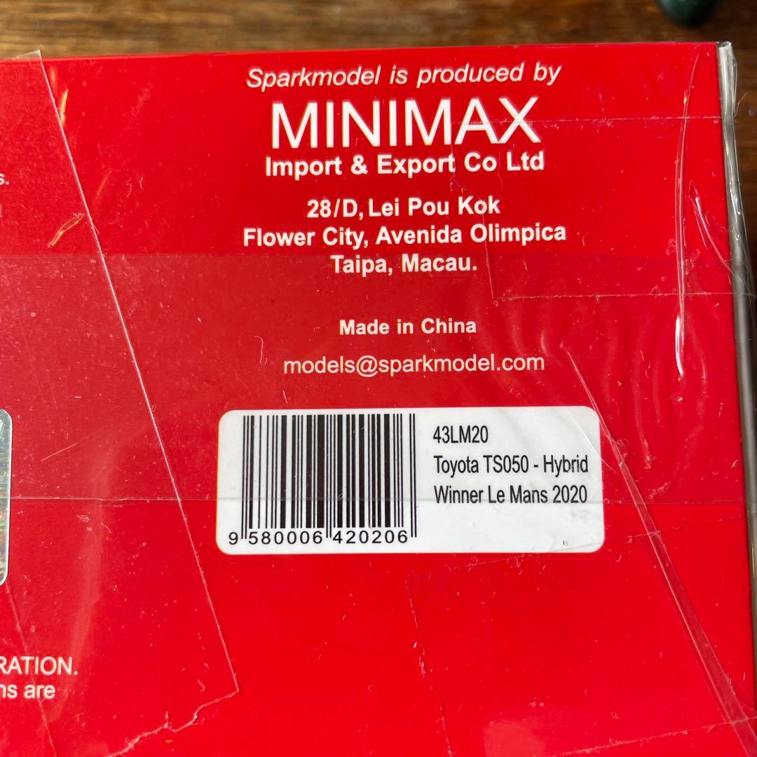 絶版　1/43 トヨタ TS050 No.8 ルマン2020 winner