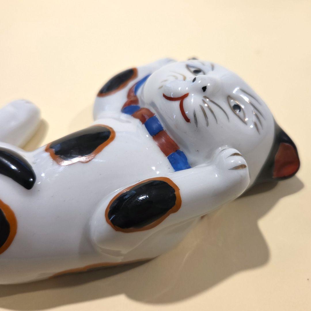 【伊万里焼】 猫の花入れ 陶器