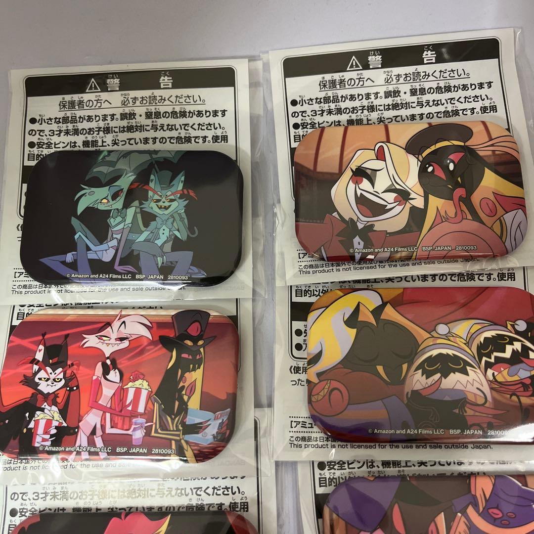 ハズビンホテルへようこそ◾︎スクエア缶バッジ 7個セット♫ヴォックス アラスター