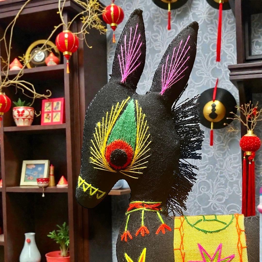 昭和期の中国民間玩具・陝西省西安 毛馿（馬）郷土玩具　午年　干支飾り