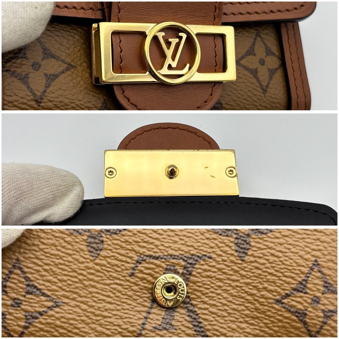 【極美品】ICタグ ルイヴィトン モノグラムリバース ポルトフォイユ ドフィーヌ