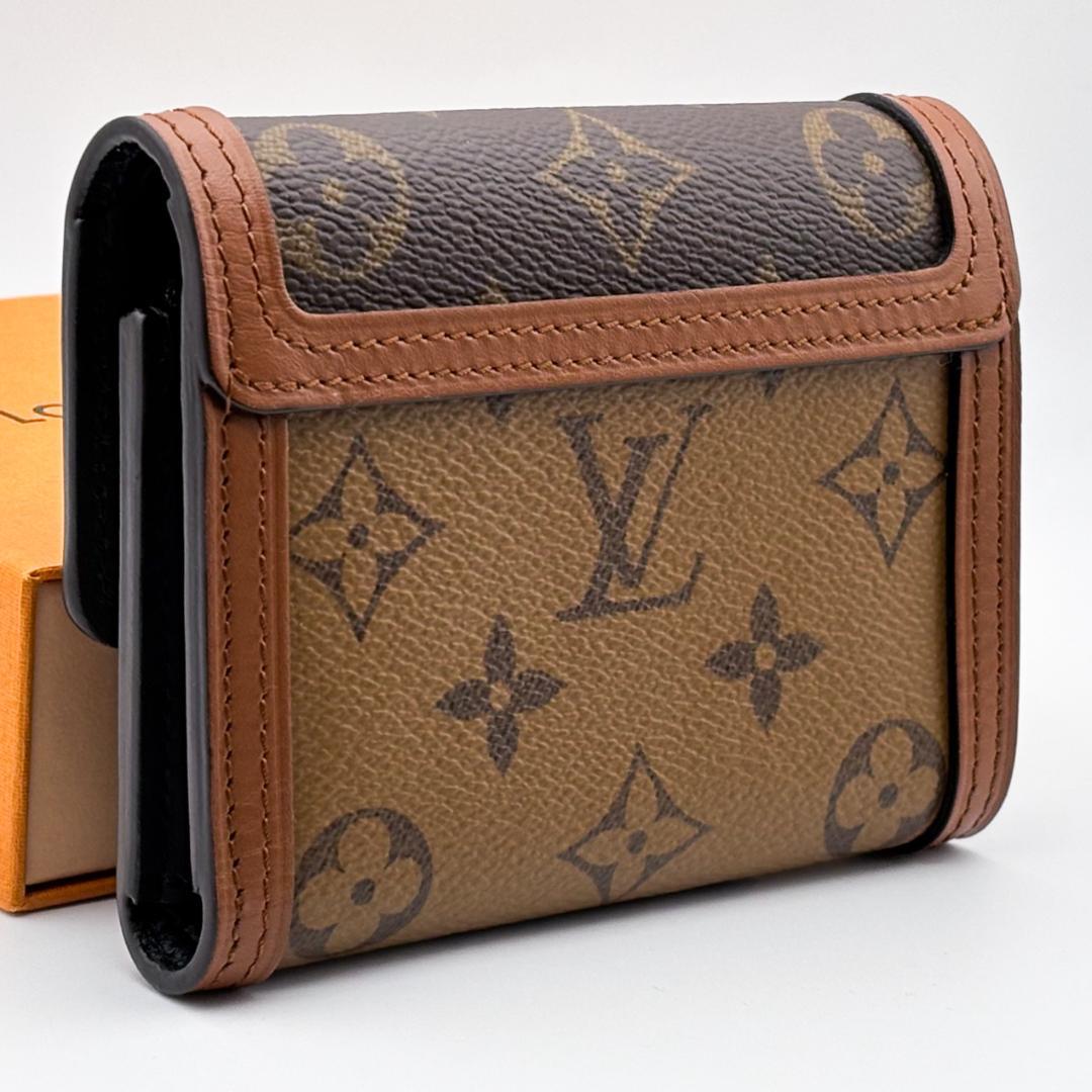 【極美品】ICタグ ルイヴィトン モノグラムリバース ポルトフォイユ ドフィーヌ