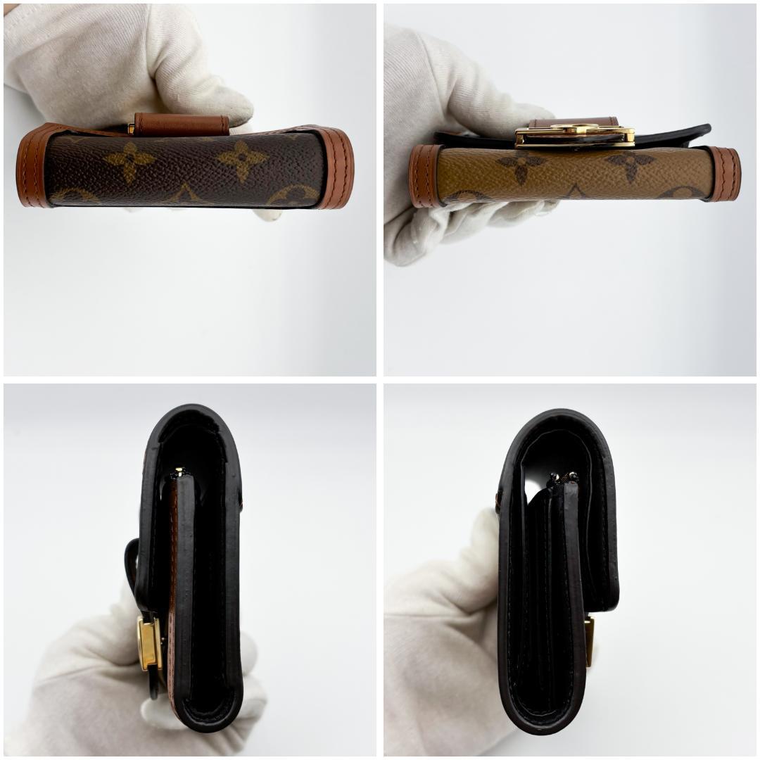 【極美品】ICタグ ルイヴィトン モノグラムリバース ポルトフォイユ ドフィーヌ