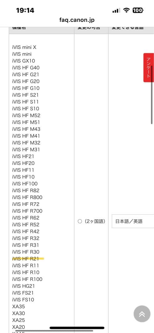付属品充実 Canon iVIS HF R21 ビデオカメラ 本体 バッテリー