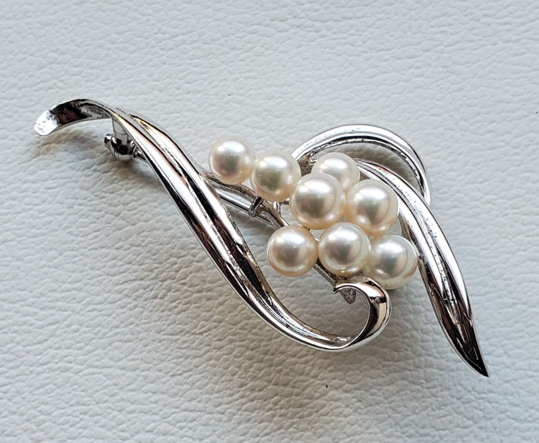 MIKIMOTO　ミキモト　ヴィンテージ　あこや真珠　ブローチ　ジュエリー