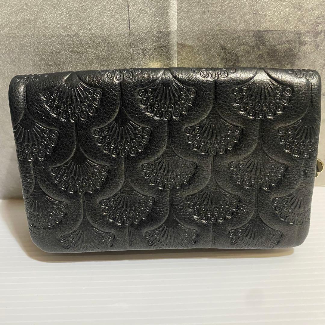 【未使用級】ANNA SUI　ピーコック　２つ折財布　ブラック　現行品