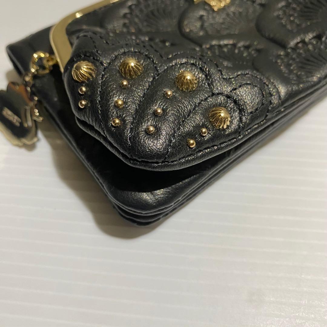 【未使用級】ANNA SUI　ピーコック　２つ折財布　ブラック　現行品