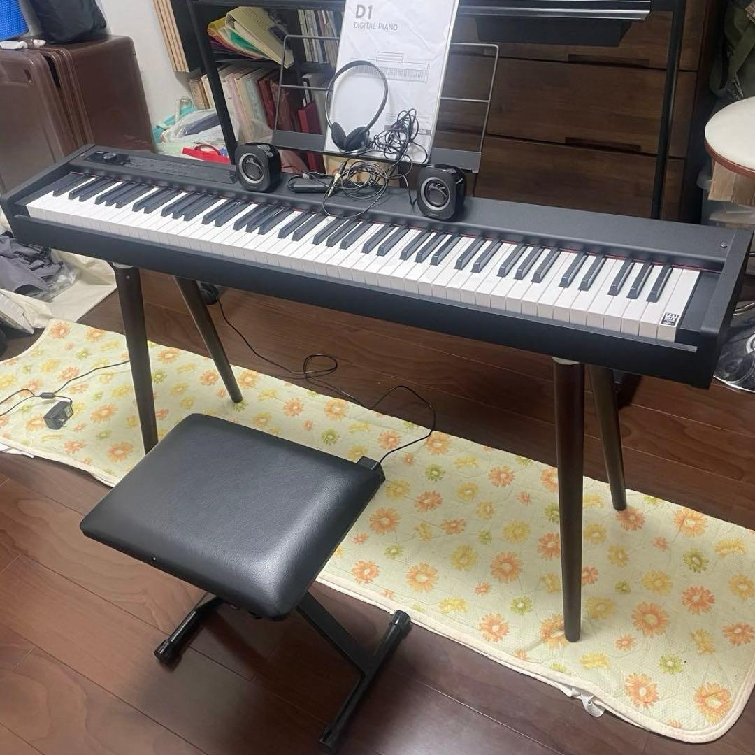 KORG D1 88鍵電子ピアノ 22年モデル 美品 ペダル 譜面台
