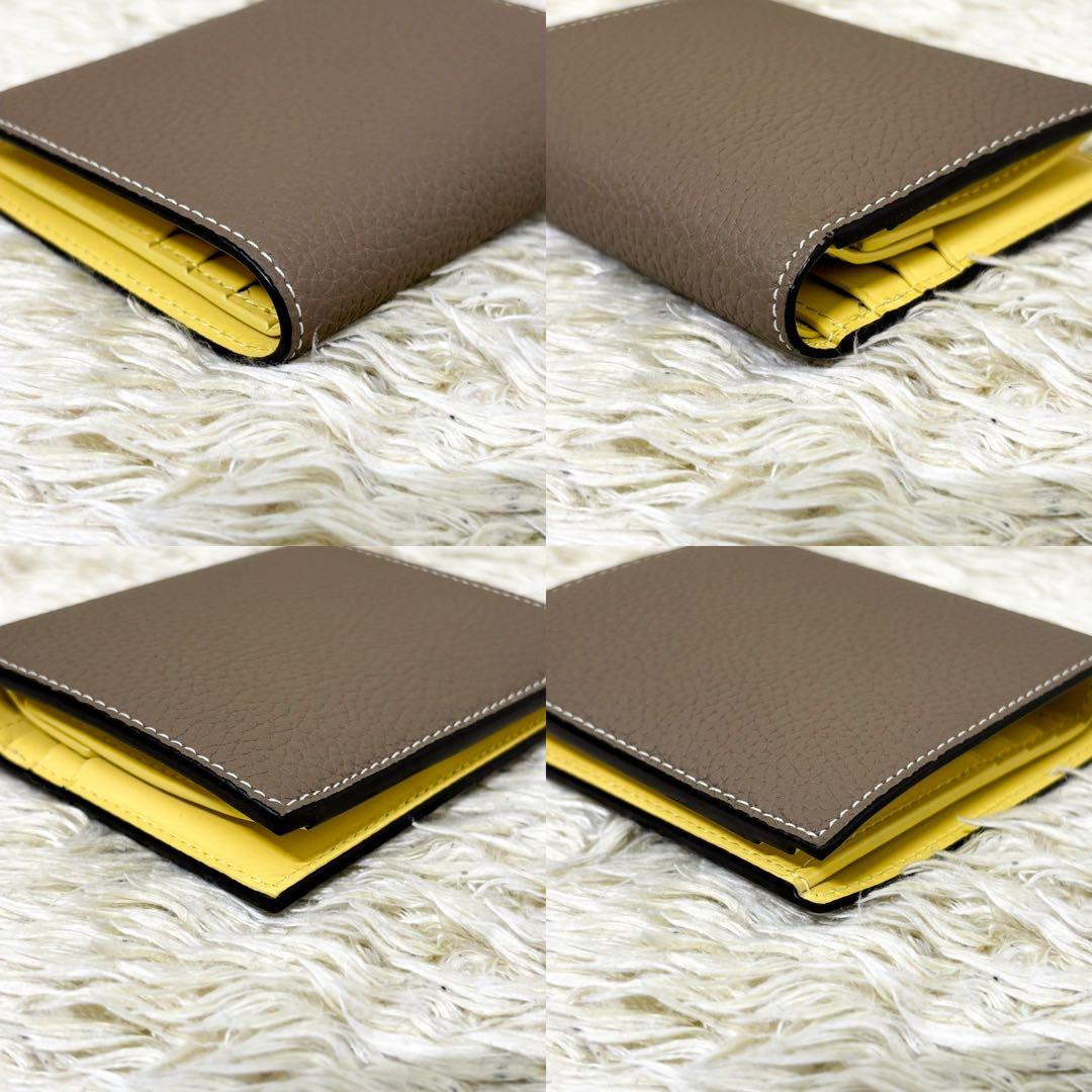 【極美品】ボナベンチュラ バイフォールドウォレット 二つ折り財布 グレージュ