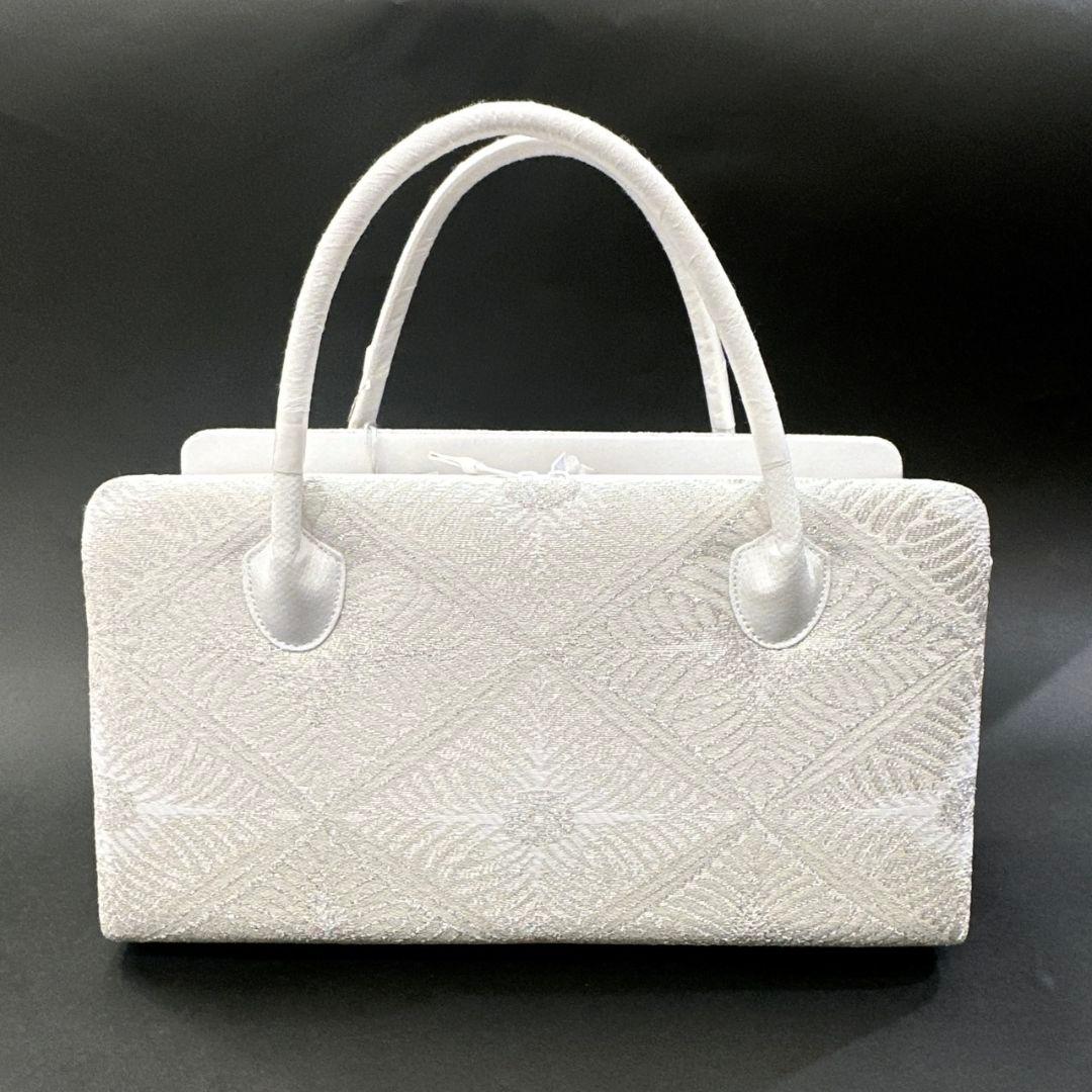 衿秀 バッグ 和装 利休 フォーマル 帯地 正絹 留袖バッグ　訪問着バッグ　菊菱