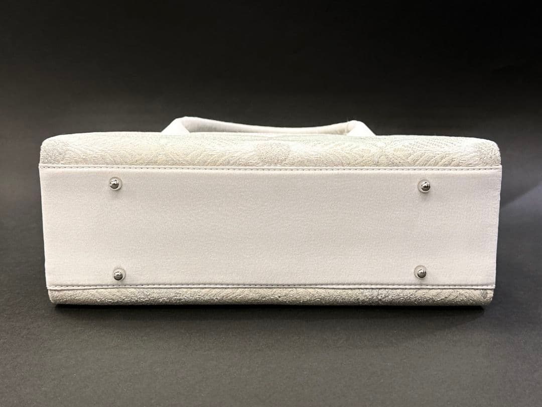 衿秀 バッグ 和装 利休 フォーマル 帯地 正絹 留袖バッグ　訪問着バッグ　菊菱