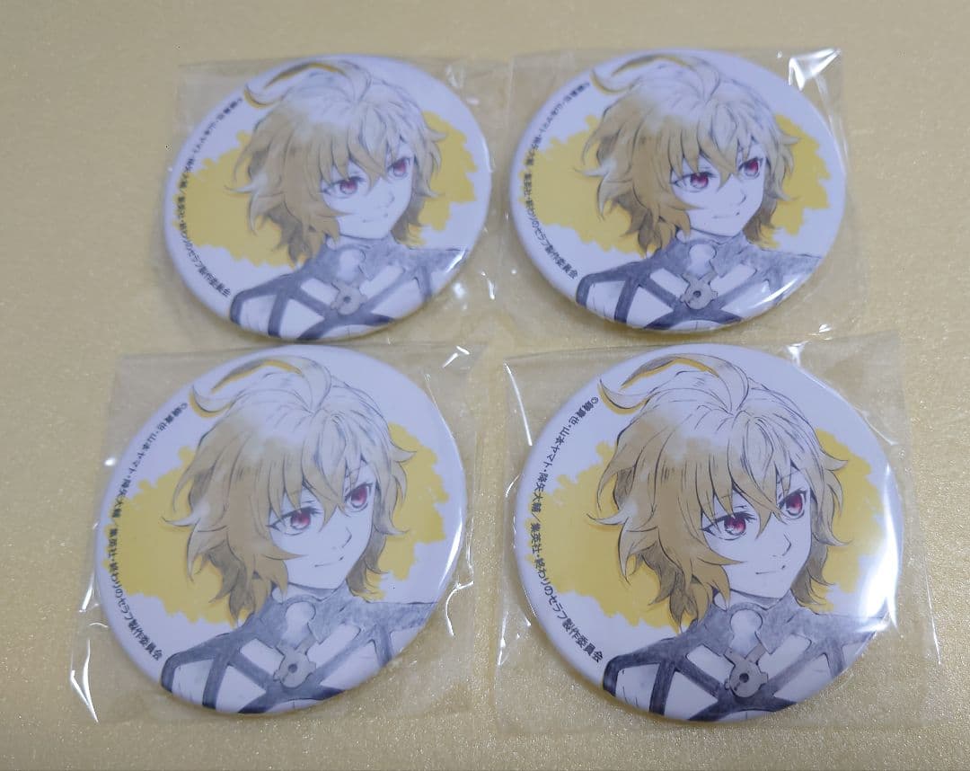 終わりのセラフ 缶バッジ 百夜ミカエラ 65mm 缶バッジ 4点セット