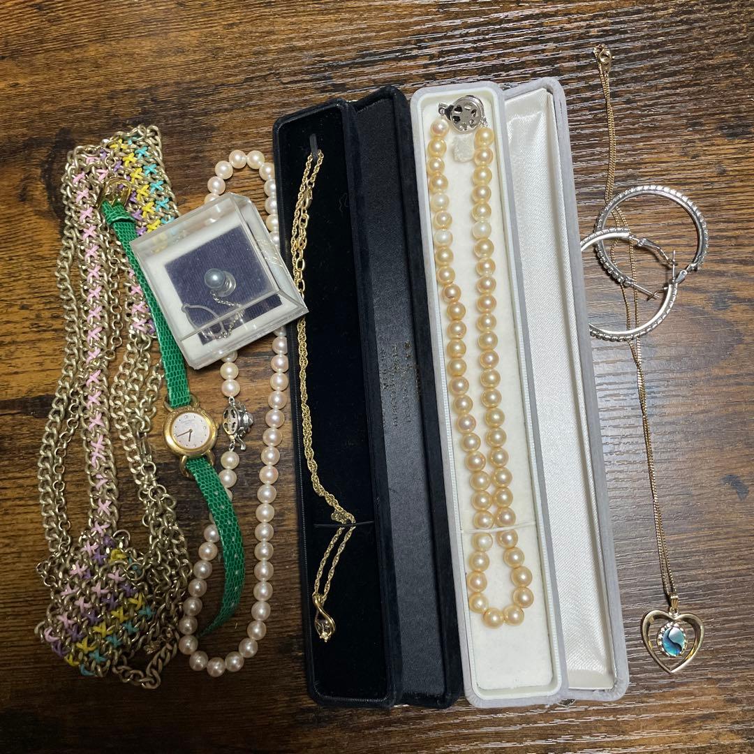 リ*ン様 遺品整理 パールと金属のエレガントアクセサリーセット