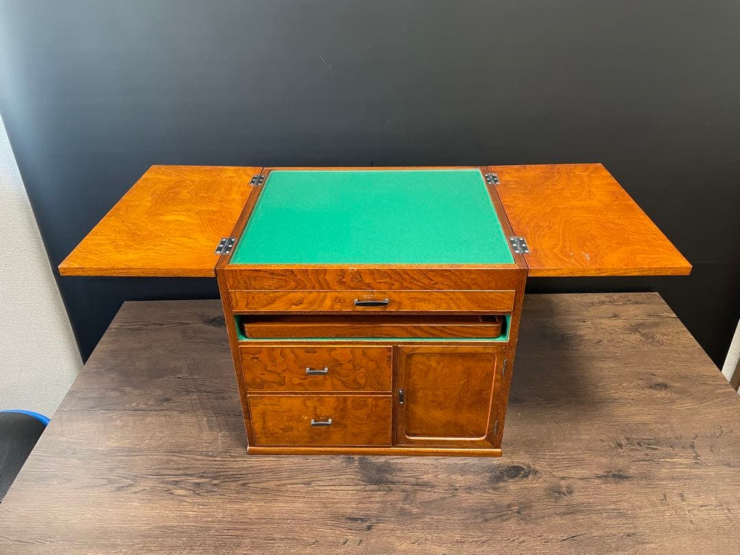 高級　漆塗り　化粧箱　鏡台　お直し