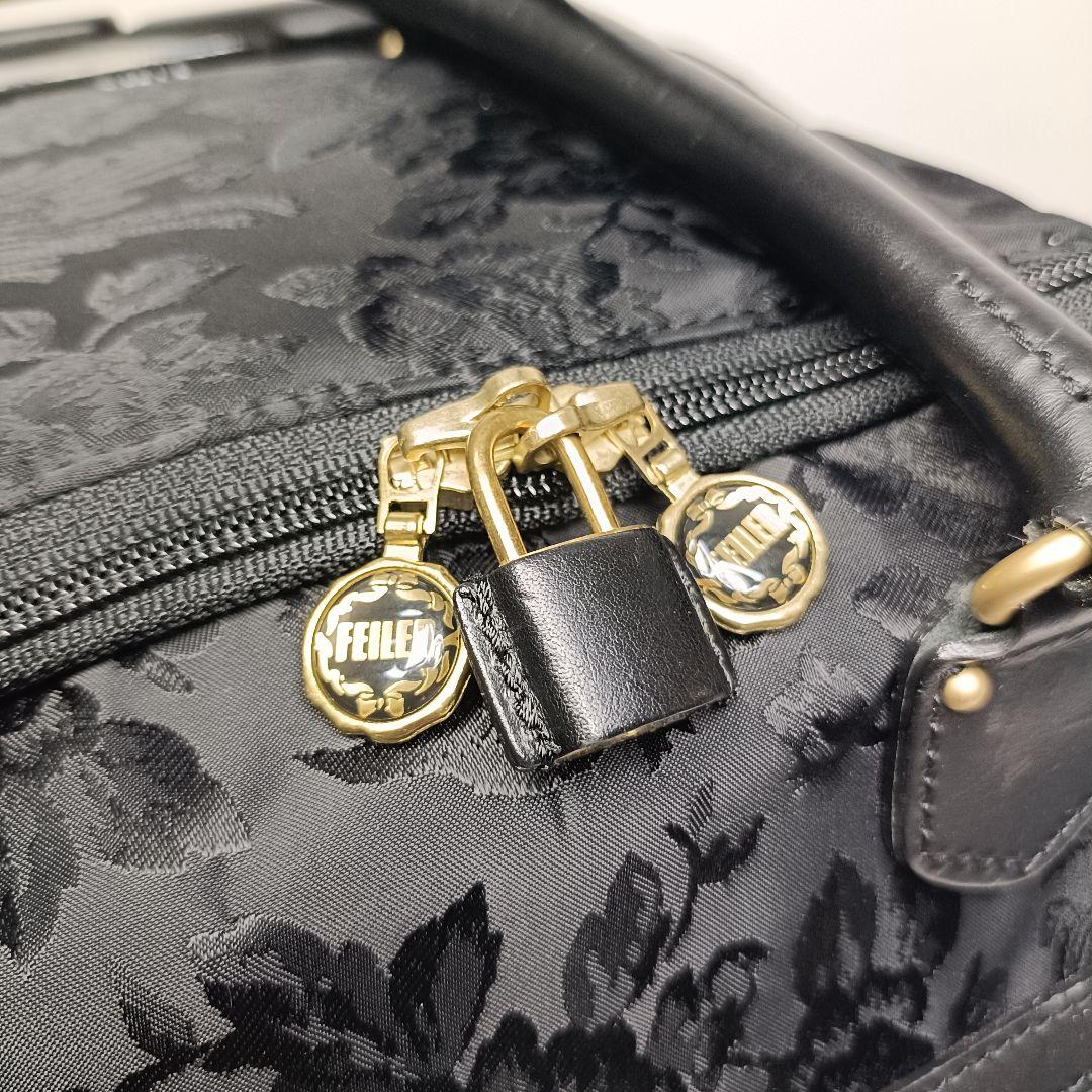 希少　FEILERフェイラー　トロリーバッグ　キャリーバッグ　黒　カギ付