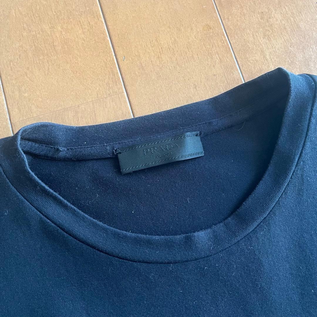 PRADA ナイロンショルダー・ポケット Tシャツ 黒 Mサイズ