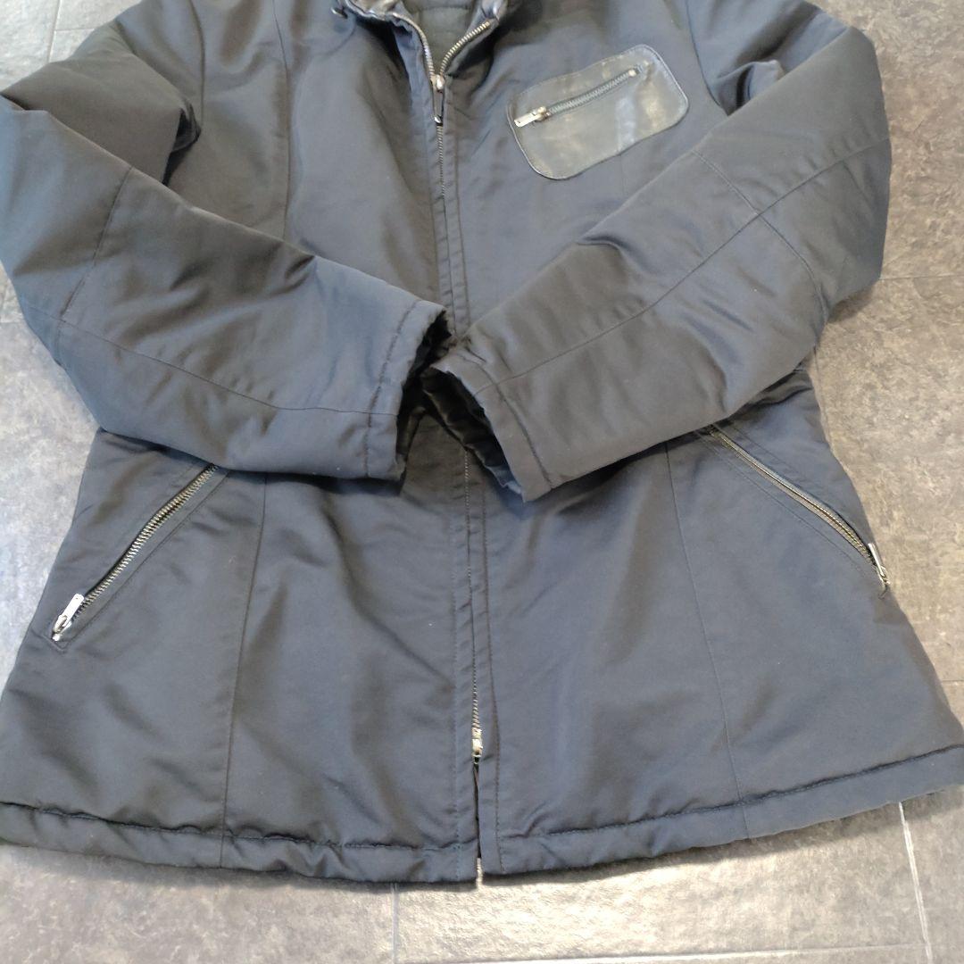 【正規品 エンポリオ・アルマーニ】ダウンジャケット コート レザー＆キルティング