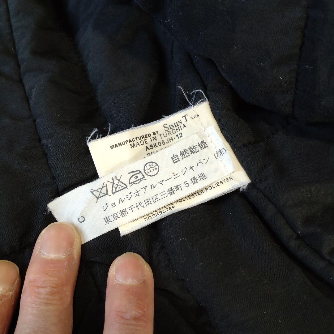 【正規品 エンポリオ・アルマーニ】ダウンジャケット コート レザー＆キルティング