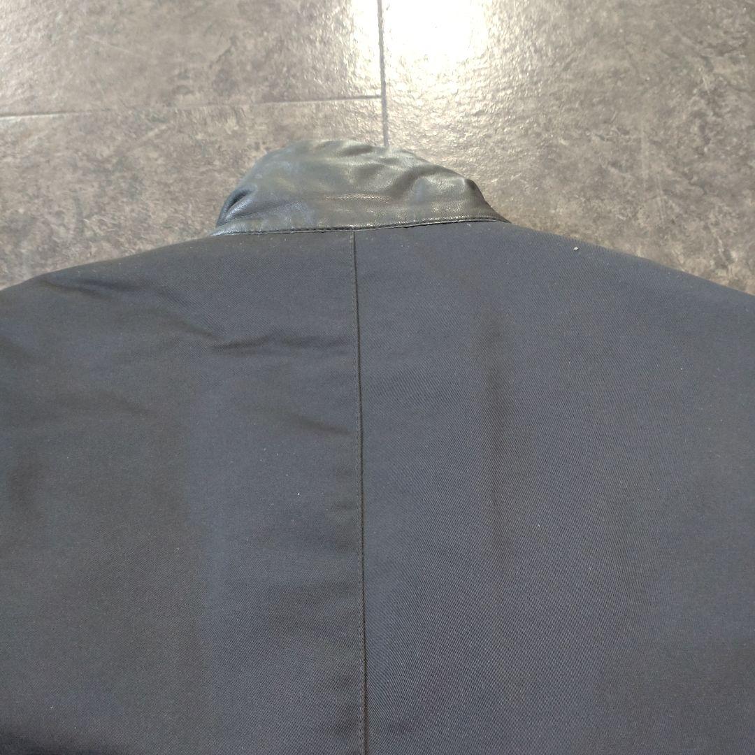 【正規品 エンポリオ・アルマーニ】ダウンジャケット コート レザー＆キルティング