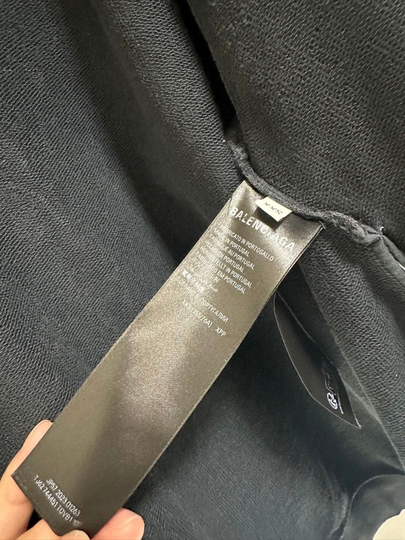 トップス 23ss TapeType Ripped PocketZip-Up Hoodie