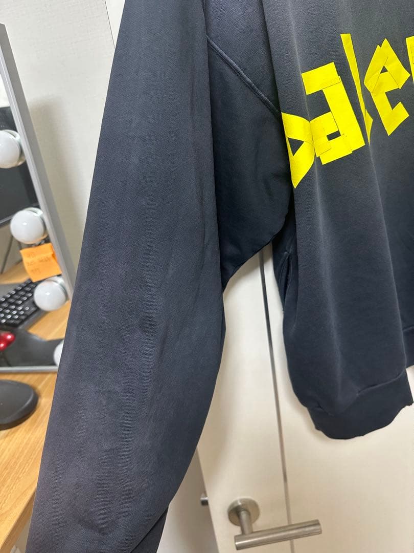 トップス 23ss TapeType Ripped PocketZip-Up Hoodie