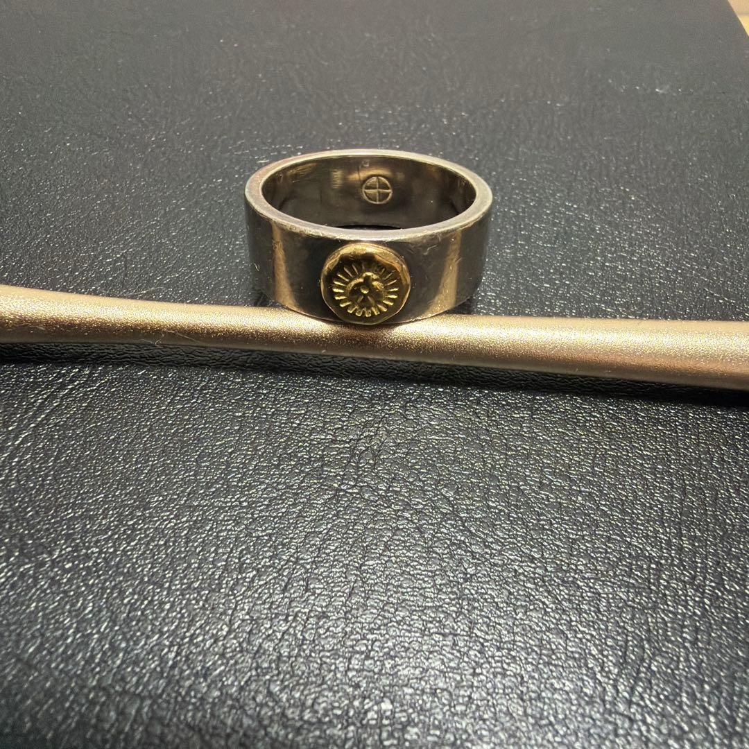 ウイングロック金メタル付きリング