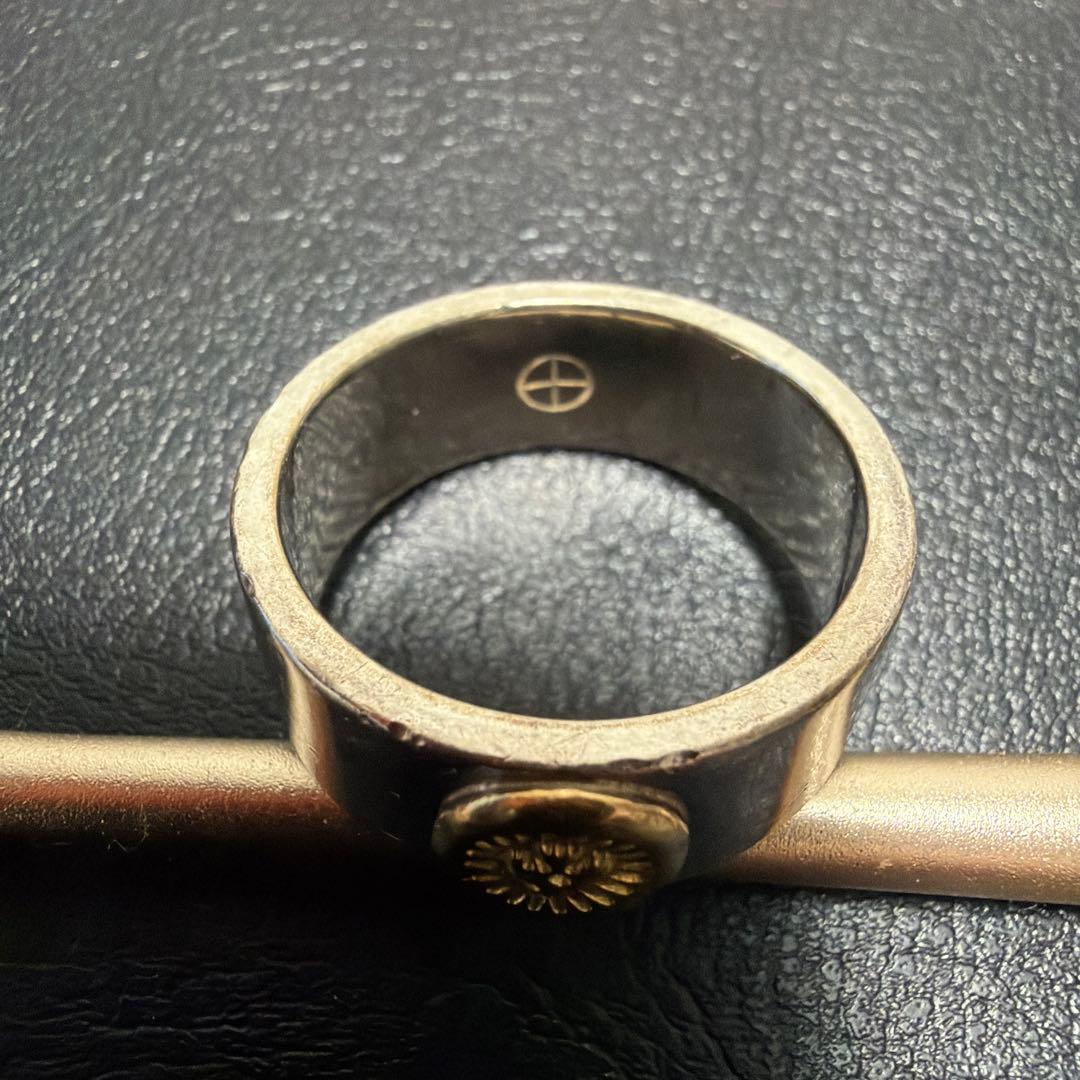 ウイングロック金メタル付きリング