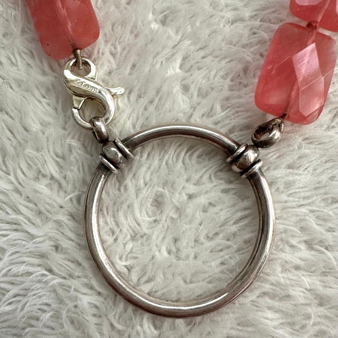 希少　la loop ラループ　グラスホルダー　眼鏡ホルダー　ピンク　シルバー