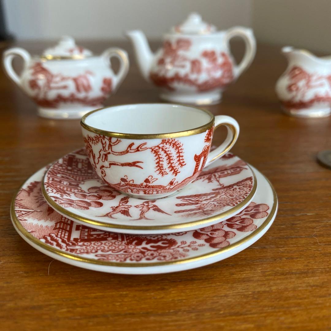 コールポート レッド　ウィロー オールドウィロー ミニチュア　ティーセット