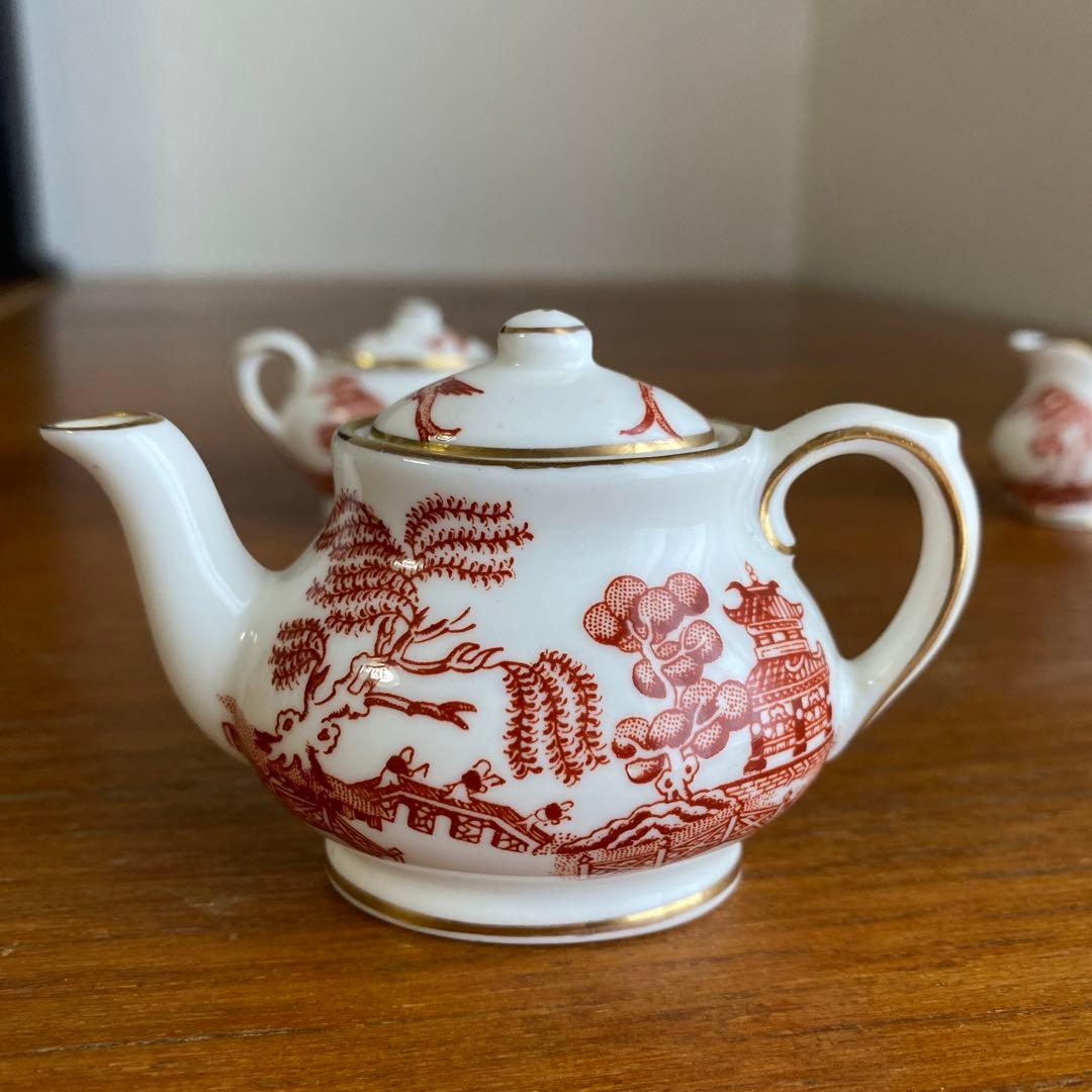 コールポート レッド　ウィロー オールドウィロー ミニチュア　ティーセット
