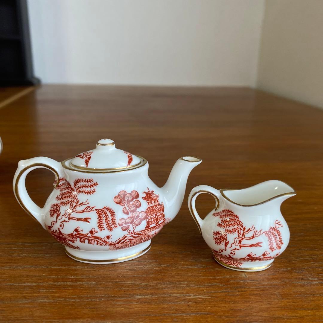 コールポート レッド　ウィロー オールドウィロー ミニチュア　ティーセット