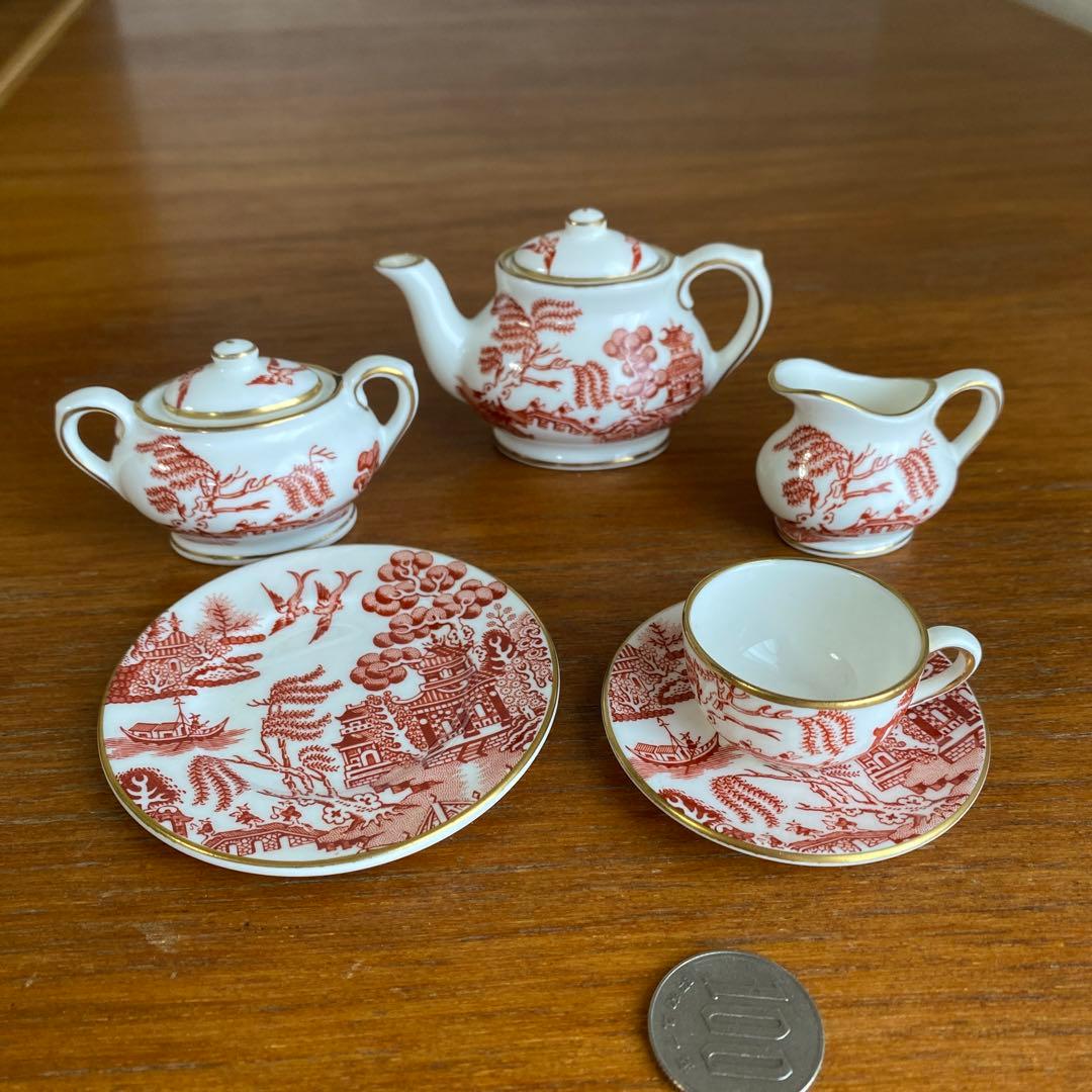 コールポート レッド　ウィロー オールドウィロー ミニチュア　ティーセット