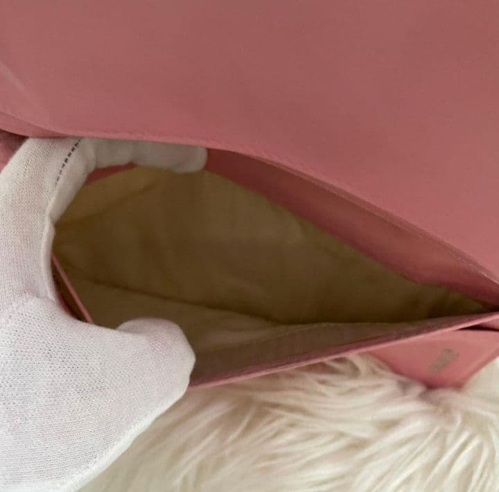 シャネル CHANEL 財布 二つ折り ピンク チョコバー 正規品