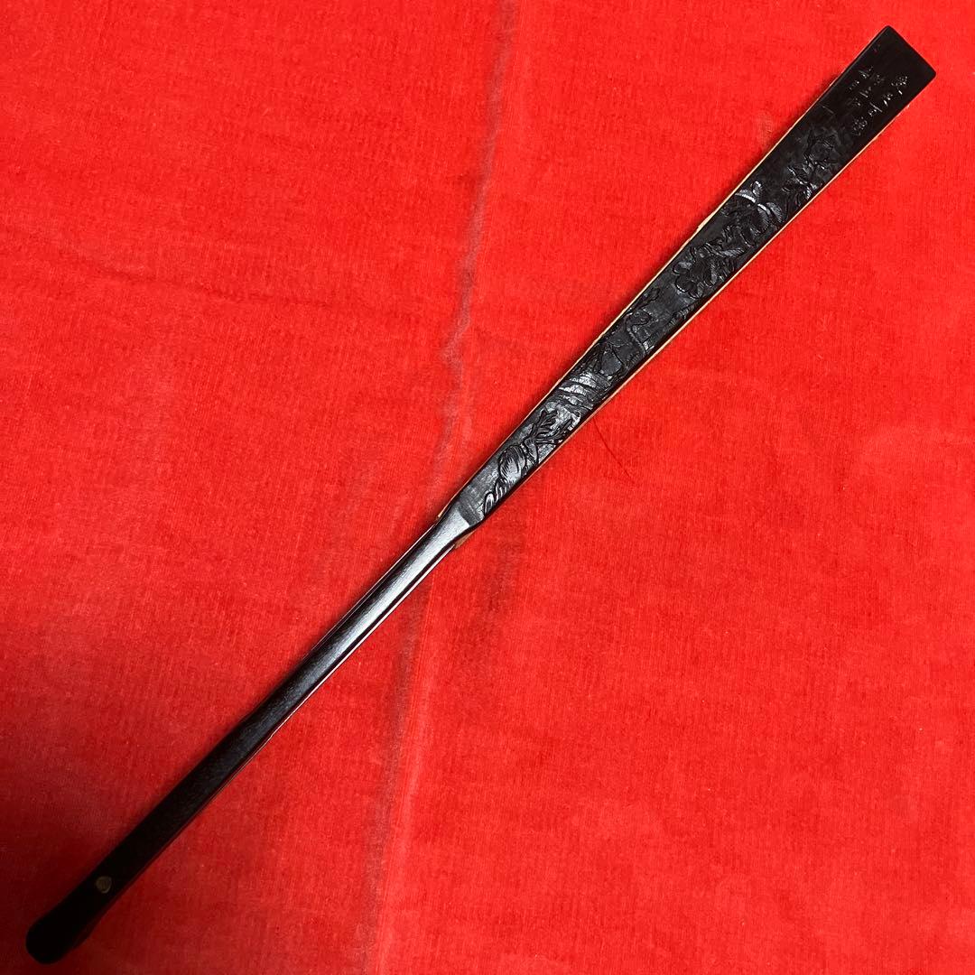 エ*ン様 茶道具　中国　山水画扇　47㎝　大きめの扇子　茶道具