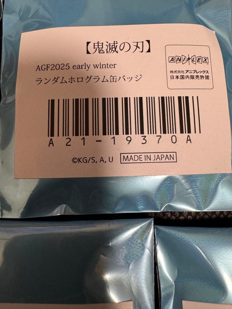 鬼滅の刃　AGF 2025 ランダムホログラム缶バッジ　未開封10個
