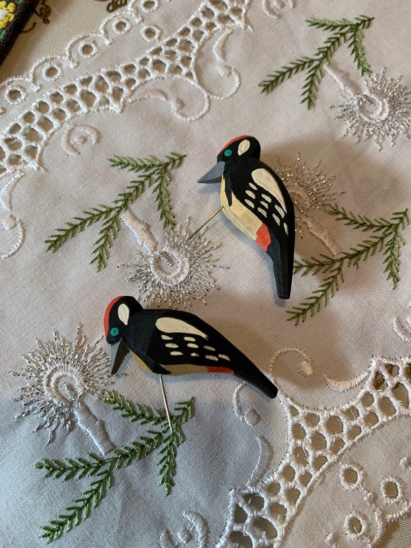 ドイツ製　木製人形　レアなエルツのビンテージの沢山の小鳥の止まり木！可愛い過ぎ！