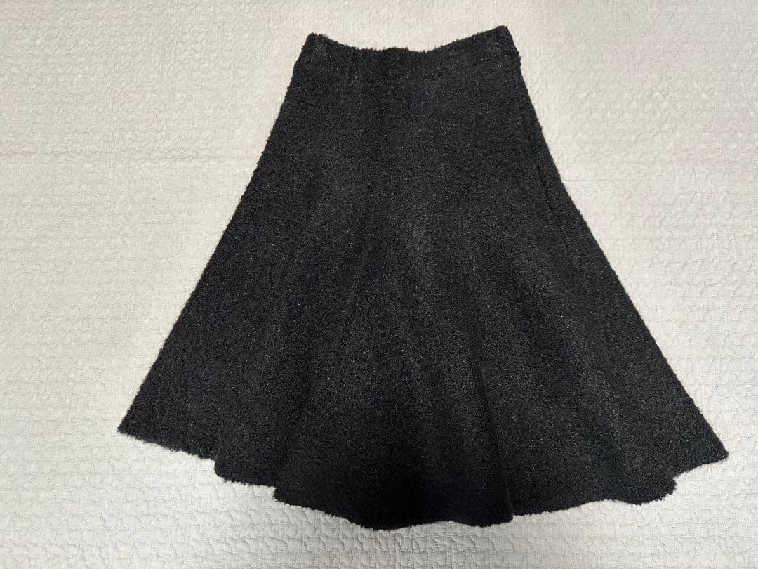 【美品】MACHATT マチャット　ブークレニットスカート　ブラック