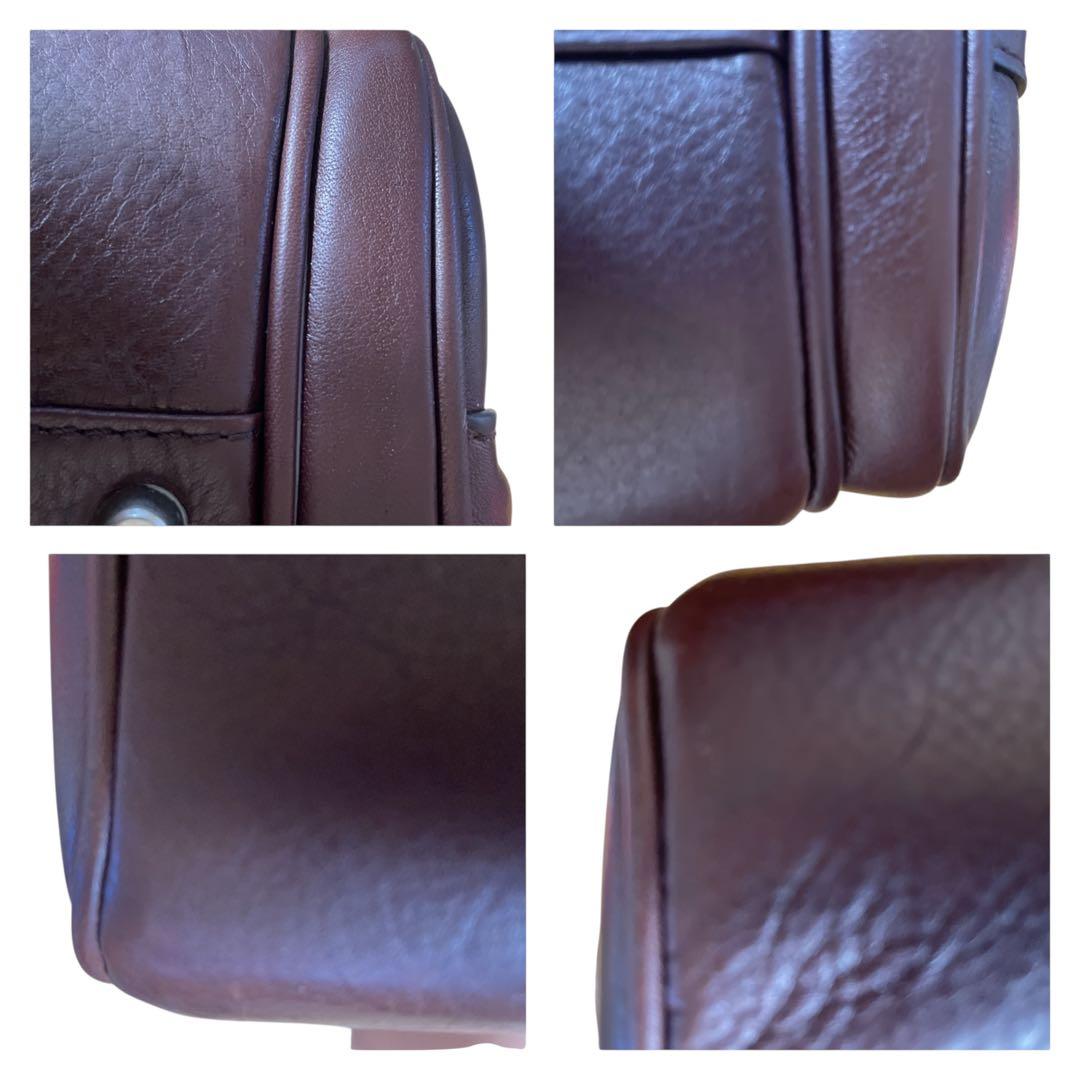 ナノユニバース ブリーフケース PC専用 2WAY 定価16.8万 レザー 伊製