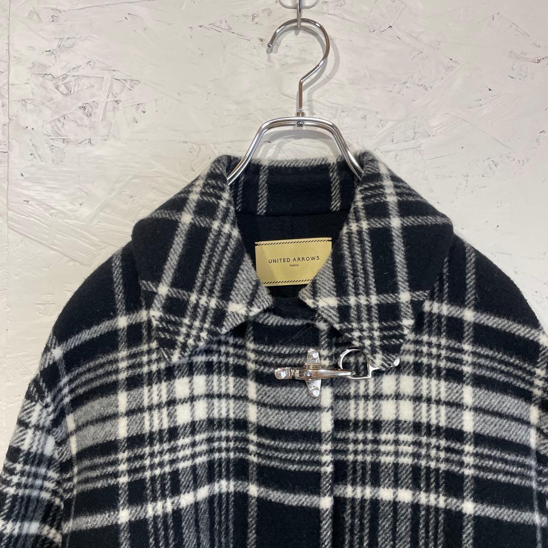 日本製【UNITED ARROWS】ウールナイロン2ポケットハーフコート　38