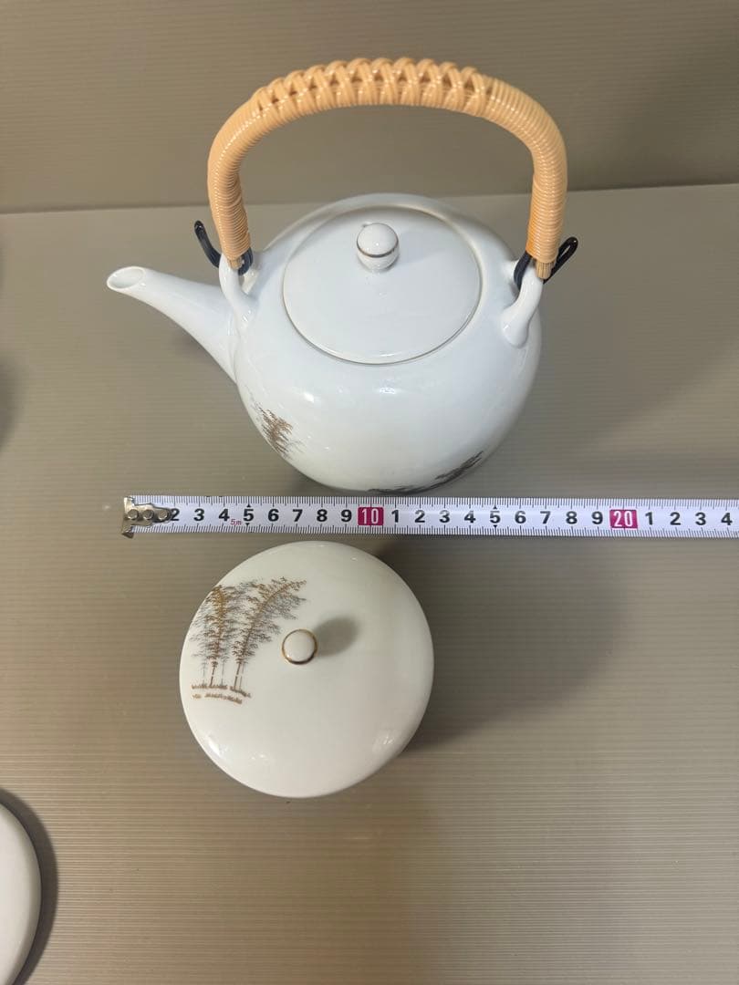 2300 深川製磁　茶器セット　急須1客　湯呑蓋付5客