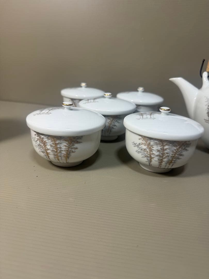 2300 深川製磁　茶器セット　急須1客　湯呑蓋付5客