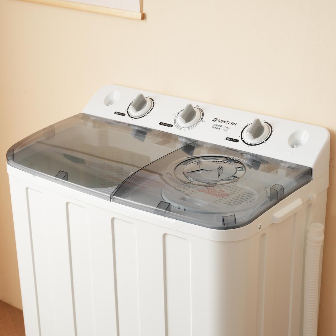 二槽式洗濯機 洗濯容量7.6kg 脱水容量5.5kg 7.6キロ 縦型洗濯機