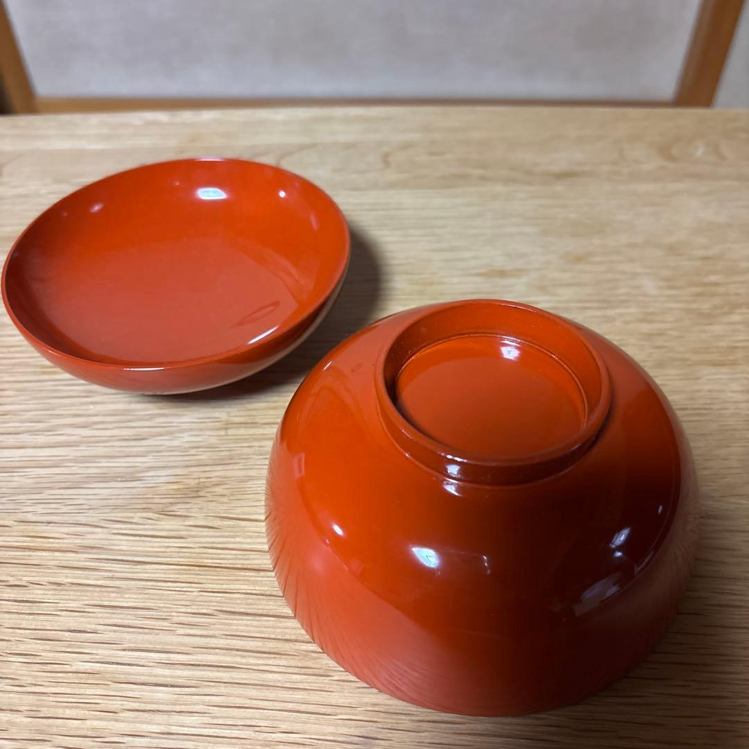 お値下げ中 漆器椀 遠州丸洗朱10セット