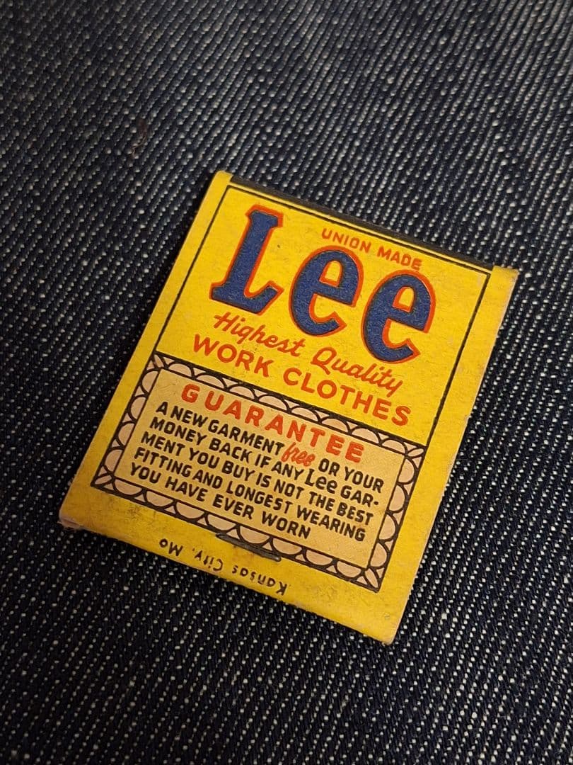 デッド 40's～ Lee WORK CLOTHES ブックマッチ ヴィンテージ