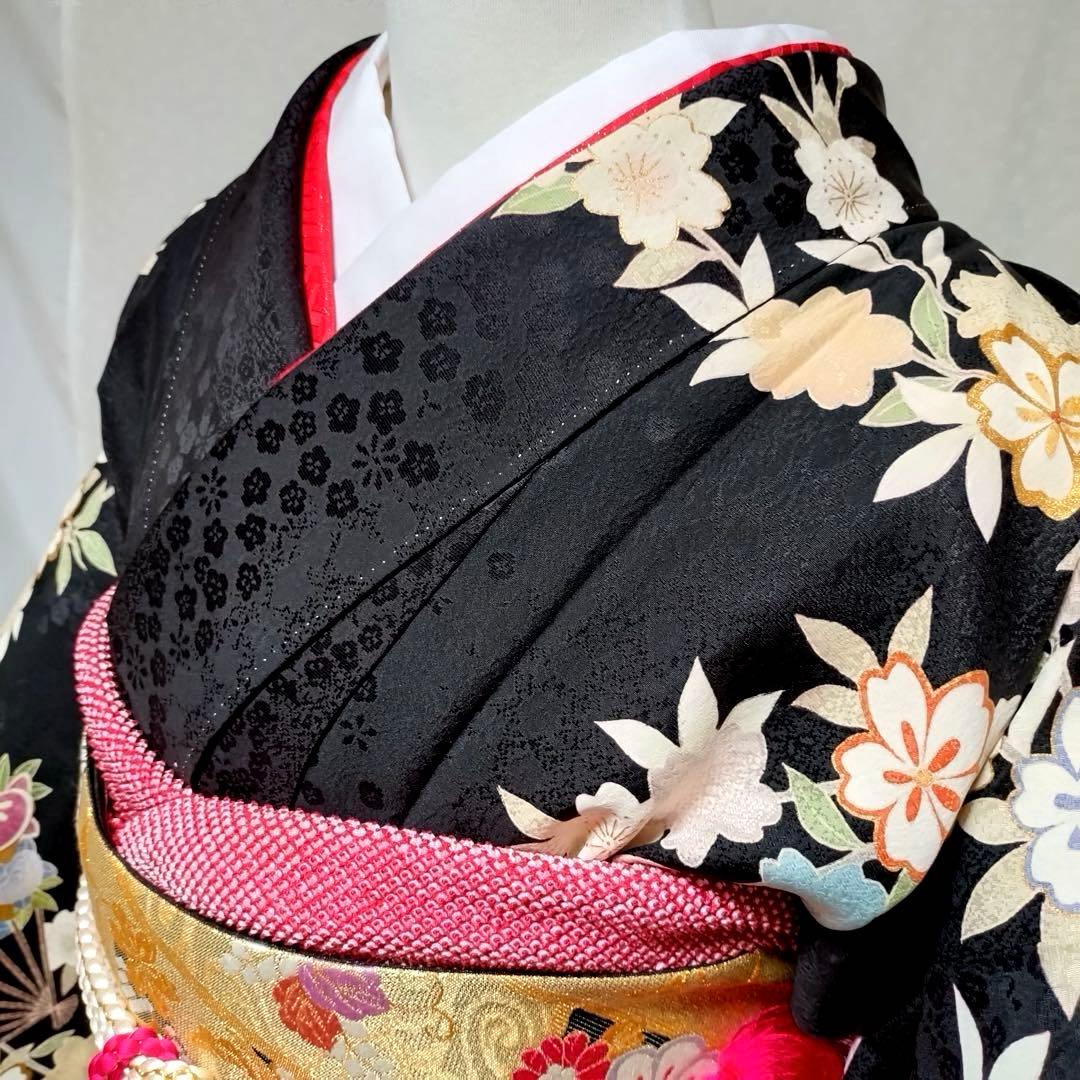 正絹振袖　袋帯　長襦袢　小物セット　 18ー4