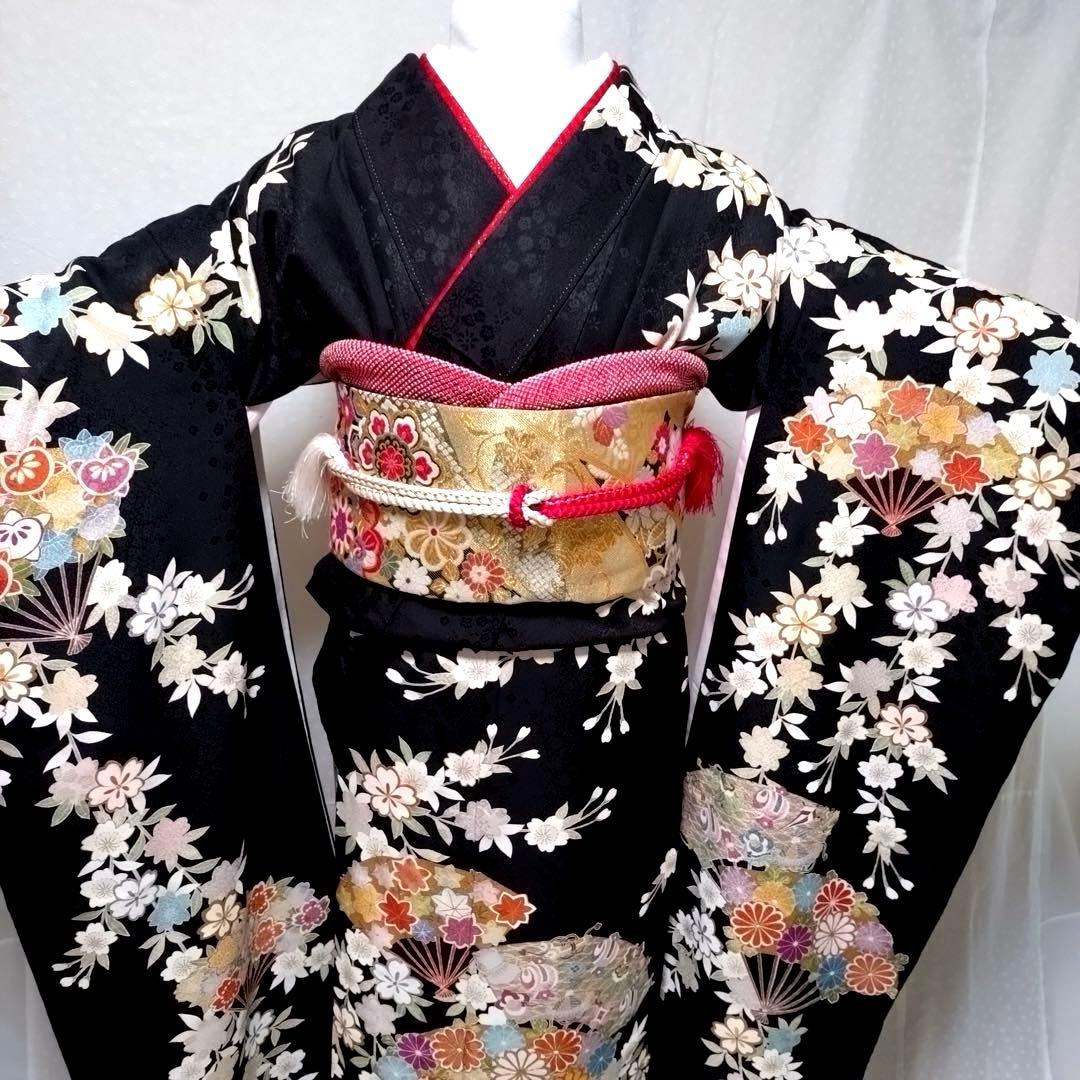 正絹振袖　袋帯　長襦袢　小物セット　 18ー4