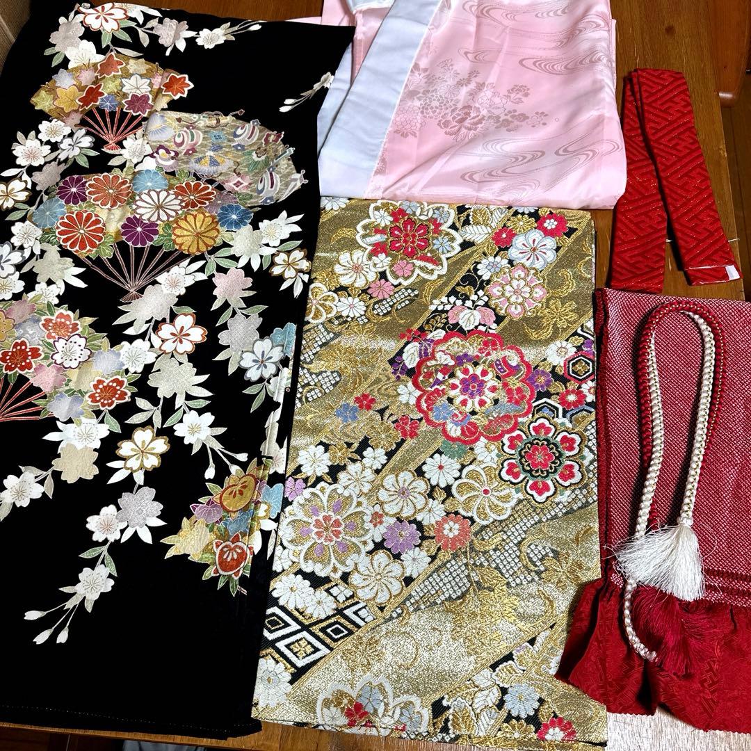 正絹振袖　袋帯　長襦袢　小物セット　 18ー4