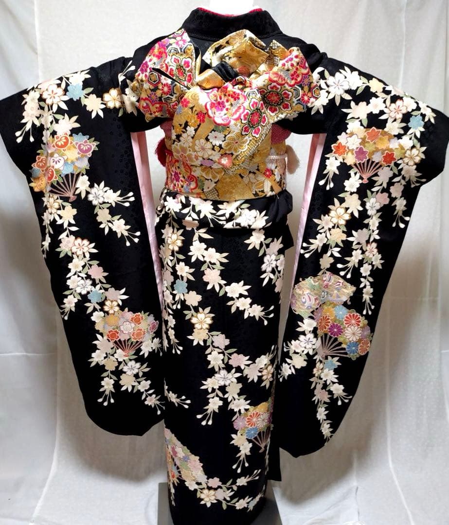正絹振袖　袋帯　長襦袢　小物セット　 18ー4