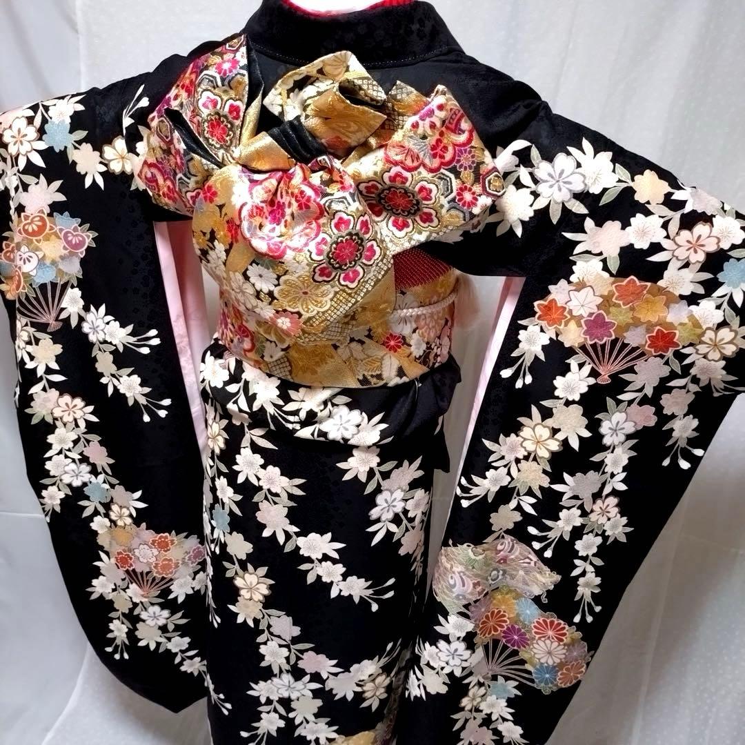 正絹振袖　袋帯　長襦袢　小物セット　 18ー4