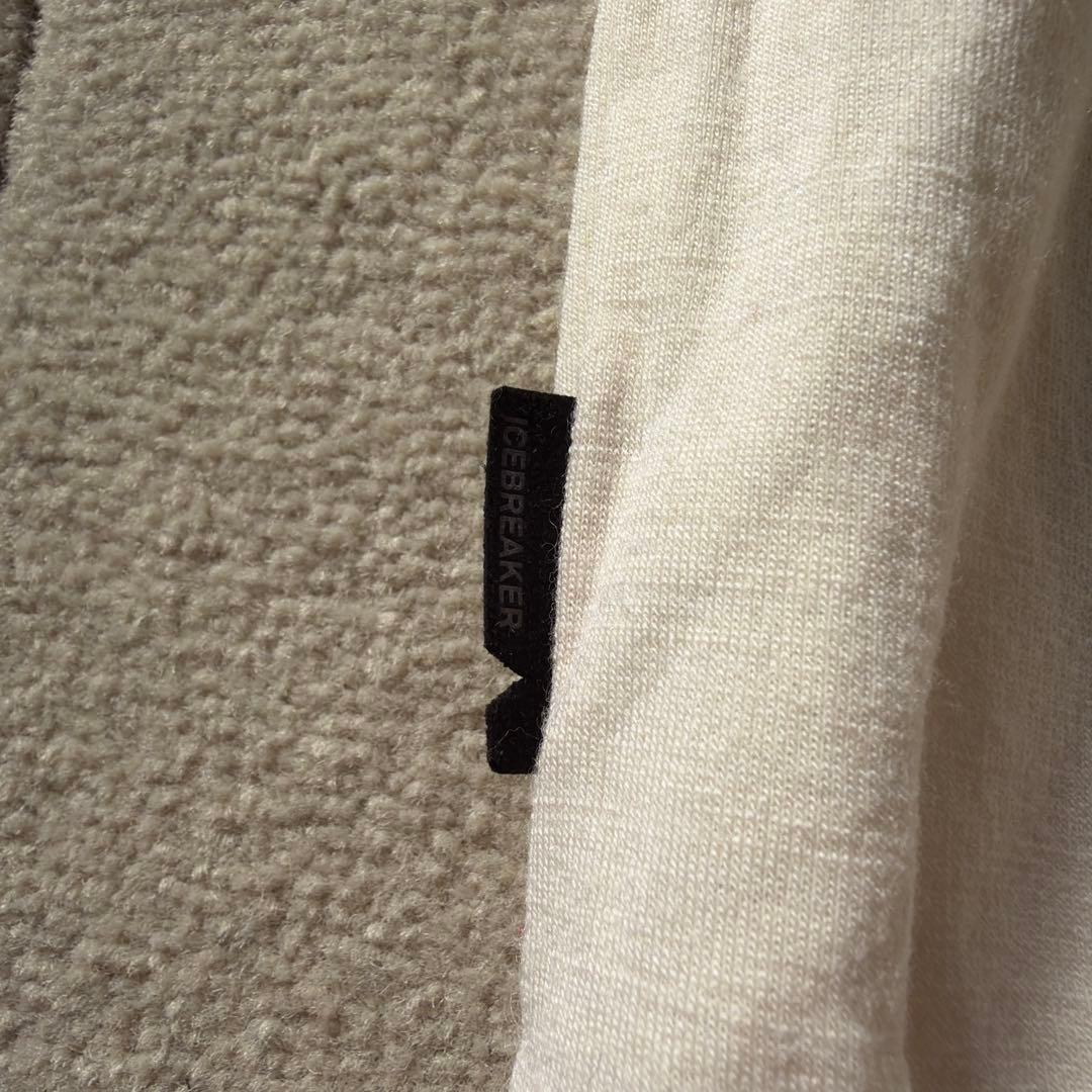 ICEBREAKER フルジップフーディ XS アイボリー